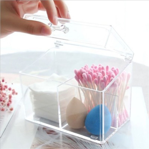 Akryl makeup holder, bomuldsrondel dispenser