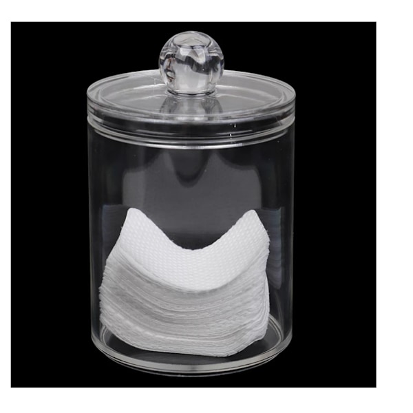 1 stk. Q-tips-holderdispenser for bomullsdott, bomullspinne, bomullsrondeller, tanntråd - 3 oz klar plast apotekerkrukke for baderomsbeholder