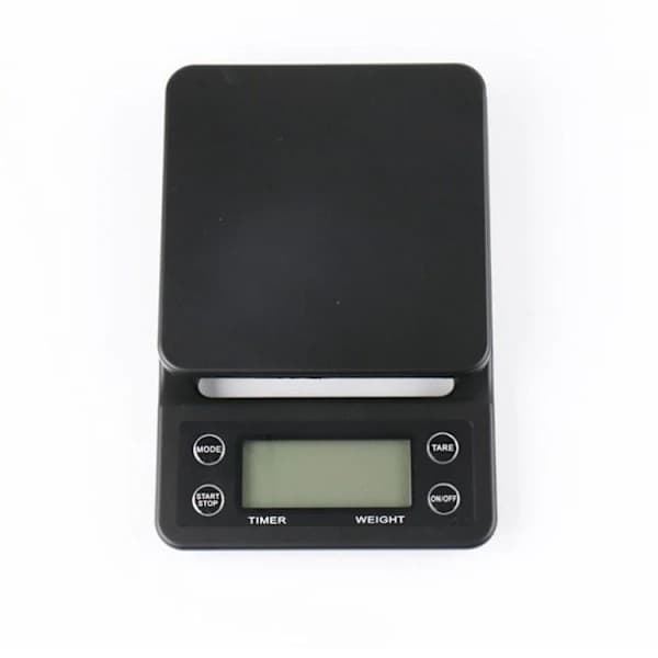 Digitalvægt / Køkkenvægt - 0,1g-5kg Sort Sort Sort