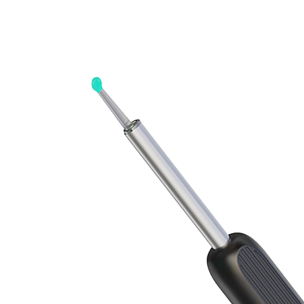 LED Lys Ørevoksfjerner HD Kamera Synlig Smart Øreske Sæt med Opbevaringsboks Sort