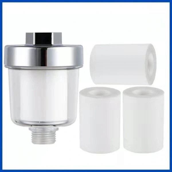 Brusevandsfilter, brusefilter med 3 udskiftelige filterpatroner