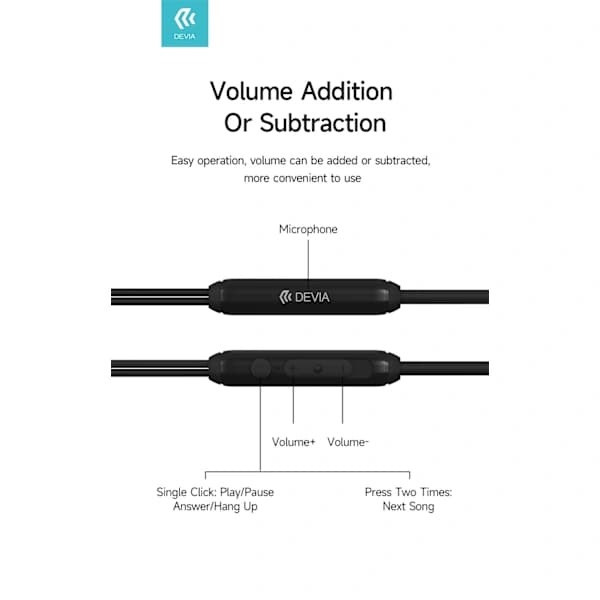 In-Ear Hi-Fi Hovedtelefoner med Mikrofon iPhone 15,16 /Samsung /Android Sort