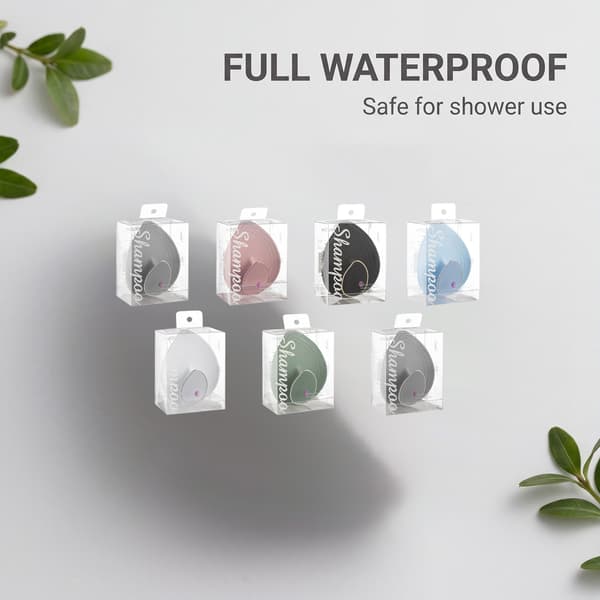 Bladformet hovedbundsrensende shampoo-kam, lysegrå