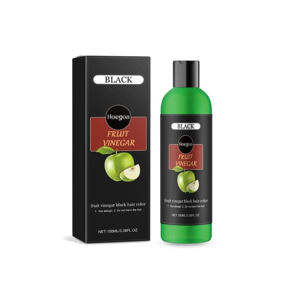Frugteddike shampoo til rensning, reparation, næring, udglatning og farvning af hår.