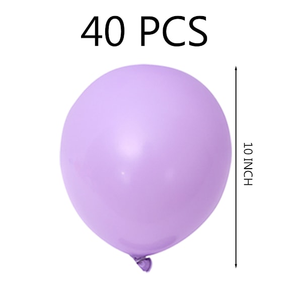 12 tum Macaron Lila Ballonger, Livfull Färg & Säker Miljövänlig Dekor för Födelsedagsfester (40 Stycken)