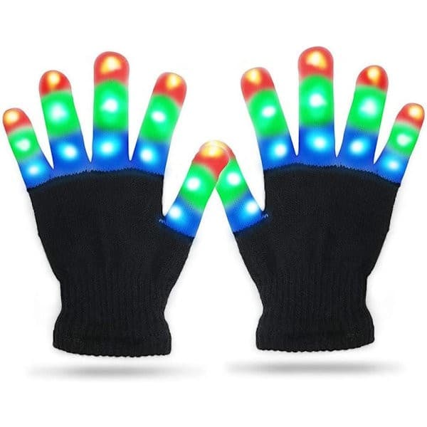LED-handsker til børn med 7 lystilstande, lysende handsker, LED F til børn