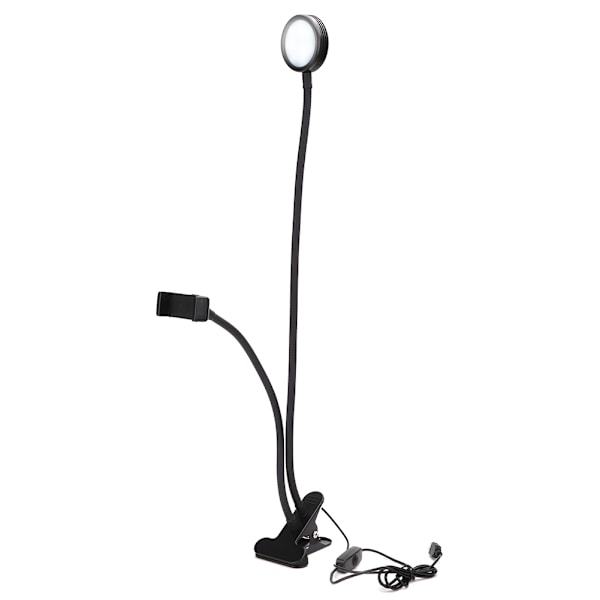 Klippbar hopfällbar LED-lampa med hög ljusstyrka Tatueringslampa Justerbar nagelkonstlampa Svart