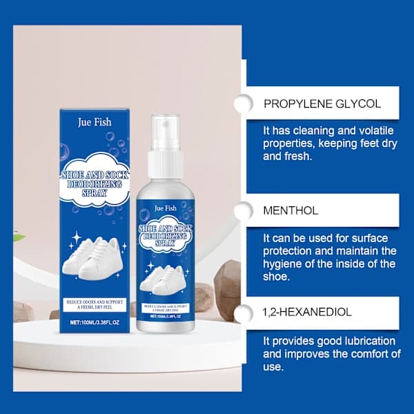 100 ml skodeodorantspray, luktreduserende friskere
