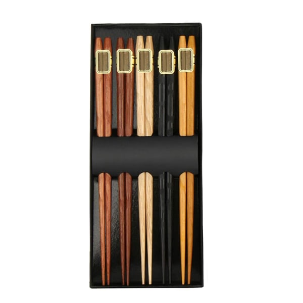 5 Pairs Natural Chopsticks Wood Reusable Natural Chopsticks Washable Chopsticks Chopsticks Tableware Set