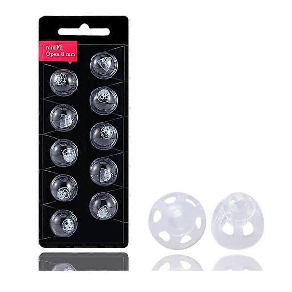 8mm öppna hörselkåpor (3-pack), örontoppar