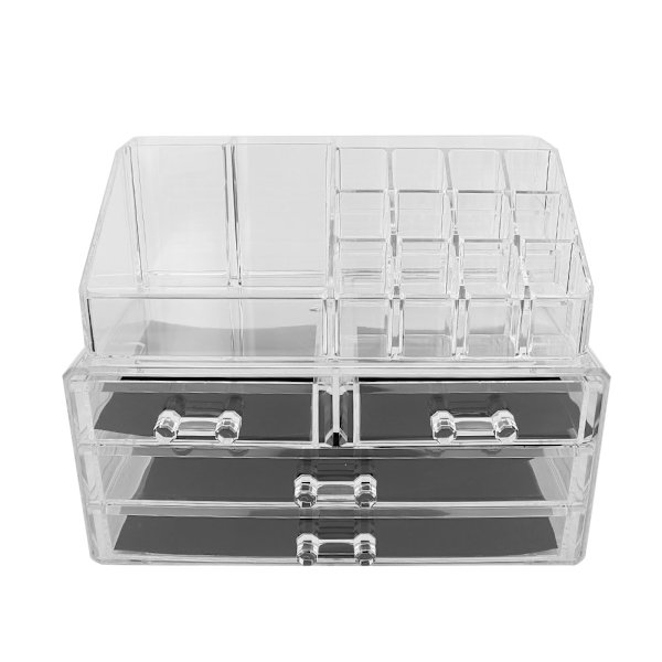 Multifunktionel Transparent Akryl Neglekunst Makeup Opbevaringskasse Organizer Opbevaringsboks A-Stil