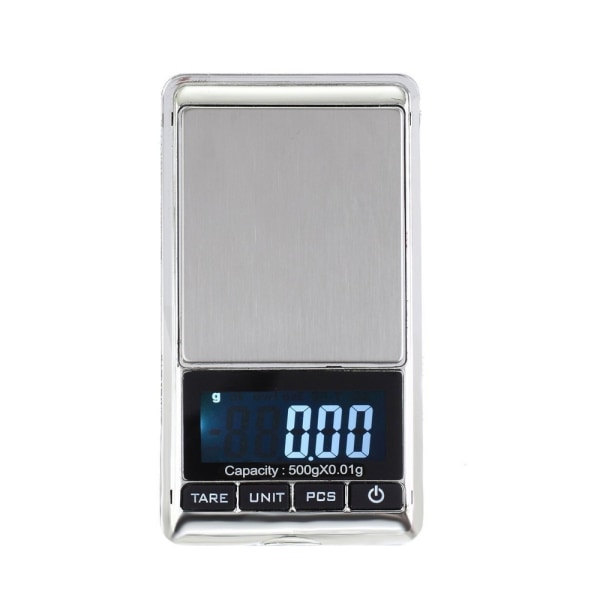 Bärbar LCD-ficka elektronisk precisionsvåg 500G/0.01G