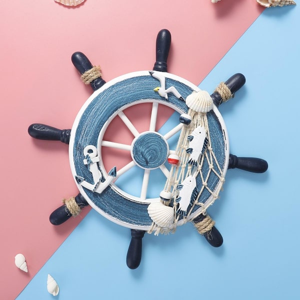 Styrehjul Træ Nautisk Maritim