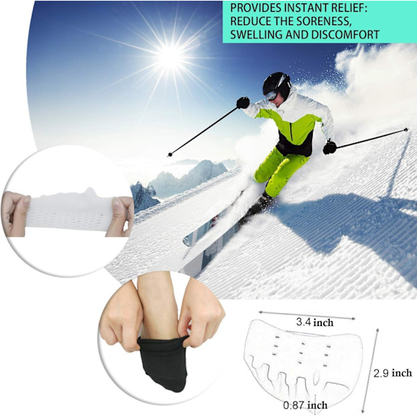Medicinska Gel Fotdynor, Smärtlindring Mjukt Gelmaterial Ergonomisk Design Omedelbar Komfort för Hela Dagen Andningsbar Tåseparator