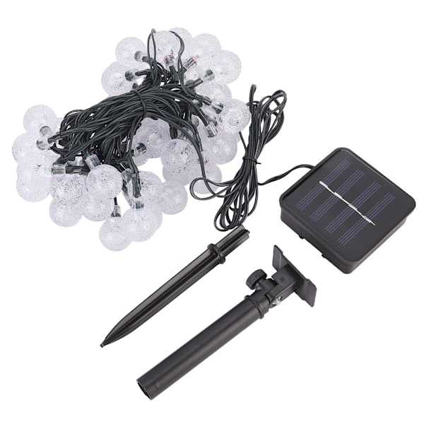 22m 200LED Vattentät Bubbelboll Solcellsdriven String Light Fairy Light Dekoration för Jul Semesterfest Dekoration Flerfärgad 1.8cm Ljusboll