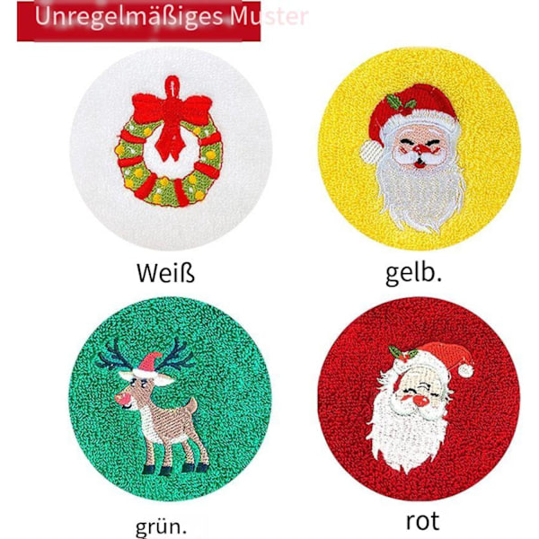 Supermjuka och absorberande handdukar för julköksdekoration, återanvändbart 100% ren bomull, festlig badrumsdekor inklusive jultomte och älg