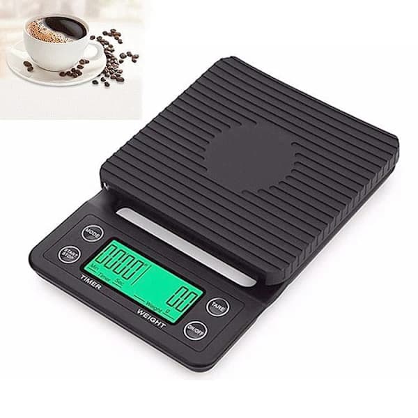 Digitalvægt / Køkkenvægt - 0,1g-5kg Sort Sort Sort