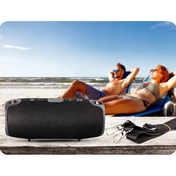 X Bluetooth Boombox Høyttaler Vanntett Powerbank Stropp