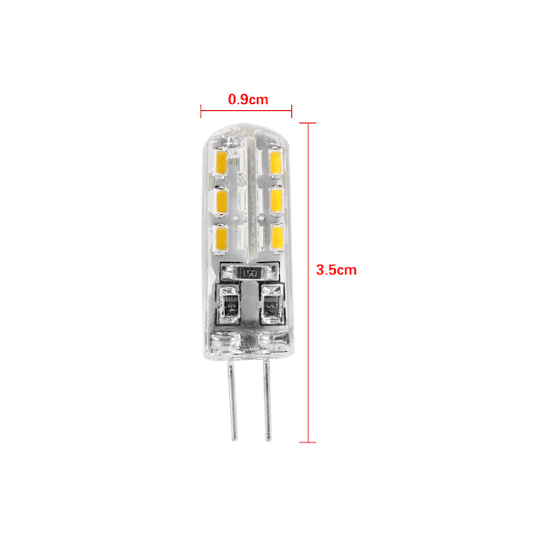 5 kpl G4 DC12V 3014 LED-helmiä Kristalli Koti Valo Lamput Polttimo Energian Säästö Lämmin Valkoinen 24LED 1.5W