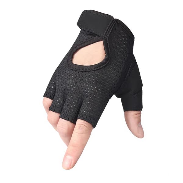 Tyngdlyftningshandskar, unisex gymhandskar, vanlig rosa, storlek M