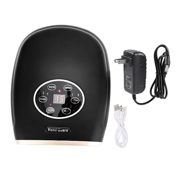 Elektrisk Handmassager Kontor Hem Finger Akupunktur Massage Smärtlindring Handvård Verktyg Svart EU