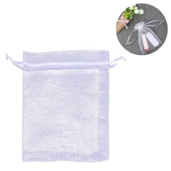 100Pcs Sheer Drawstring Jewelry Pouches Wedding Party Christmas Favor Gift Bags Drawstring Gift Bag