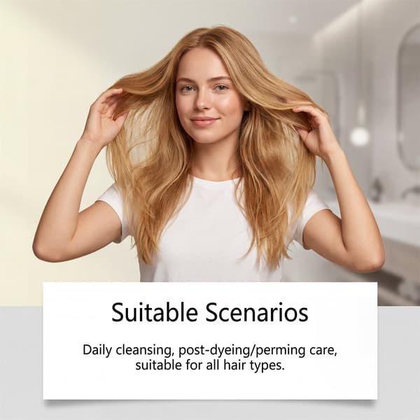 Biotin shampoo til daglig rens, der efterlader håret glat, let, flydende og voluminøst.
