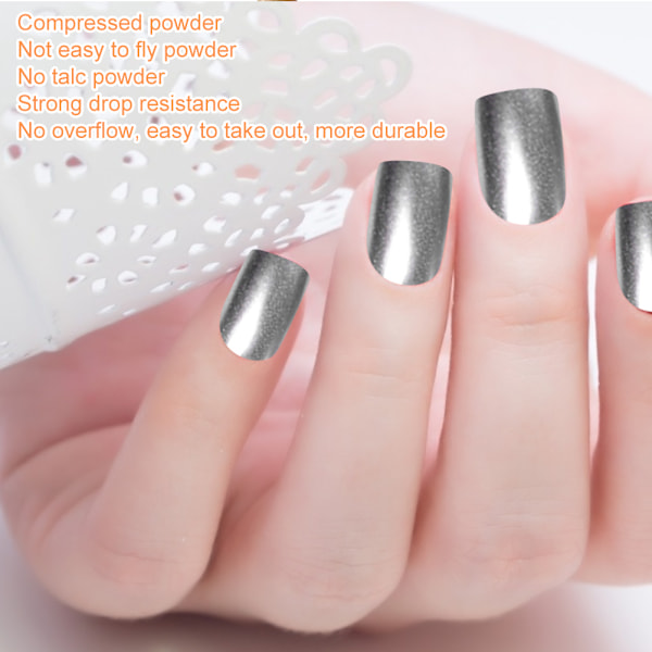 3 st Mirror Nail Powder Dubbelfärgad Nagelkonst Glitter Pigmentpulver Manikyrverktyg #02 (Laser)