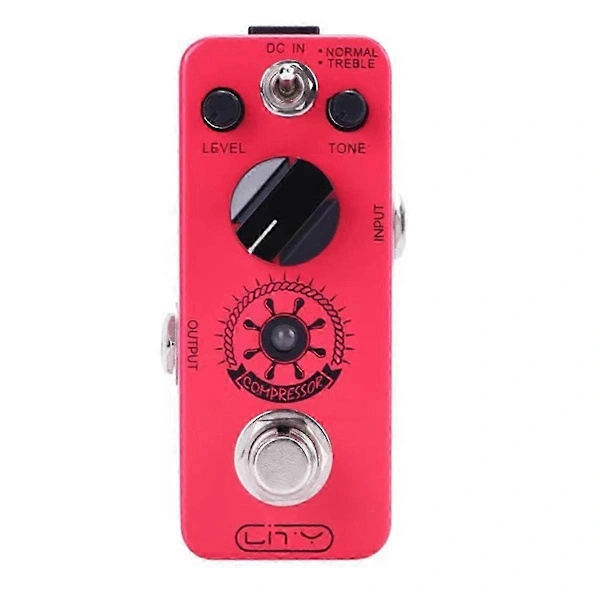 Minikompressor effektpedal for elektrisk gitar - 2 moduser, ren analog, True Bypass