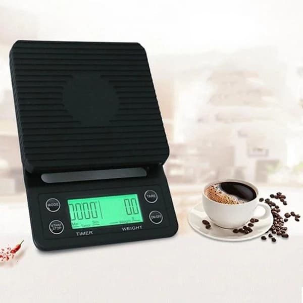 Digitalvægt / Køkkenvægt - 0,1g-5kg Sort Sort Sort