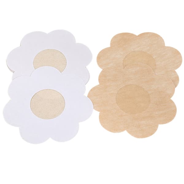 Självhäftande Eleganta Nipple Covers 5 Par Beige Runda