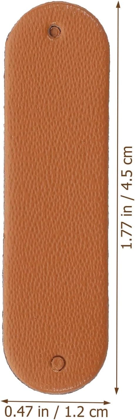 100 stk. PU-læderetiketter til hæklede genstande Håndlavede blanke etiketter