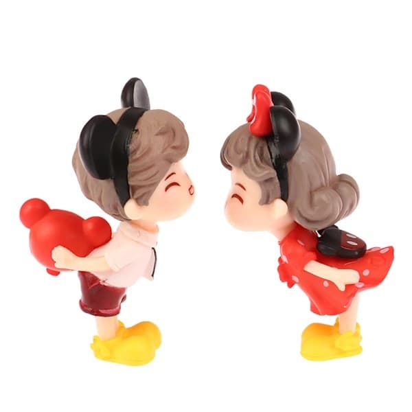 1 par anime-par til bilpyntmodellfigur bilinteriør D