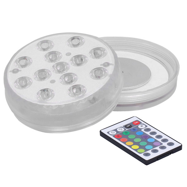 LED-allasmagneettilamppu IP68 16 väriä RGB-vedenalaisvalo 28 näppäimen kaukosäätimellä imukuppi