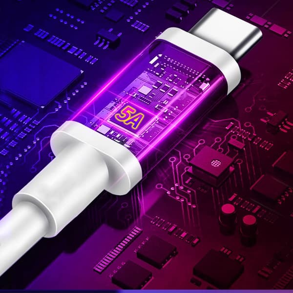 5A USB Type-C hurtigladekabel, TPE-ledning kompatibel med Huawei, Samsung, APPLE 2 m 2 m