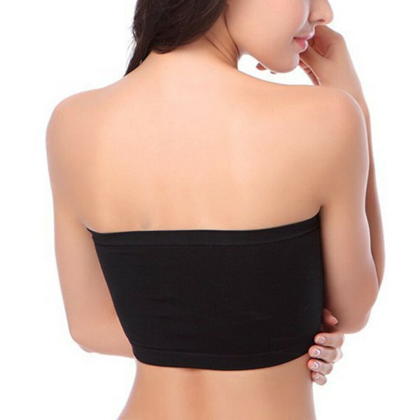 3 stk. Dame Tube Top BH Bandeau Stroppeløs BH