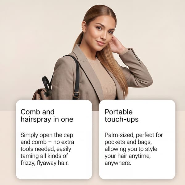 Hårstylingkam til tynde pandehår, nem og naturlig hverdagsstyling.