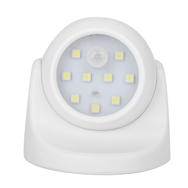 360° roterande smart LED-vägglampa med infraröd rörelsesensor (vit)