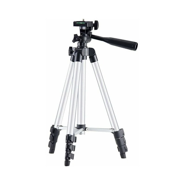 360 Graders Rotation Fotostativ, Vikbart Lättviktigt Aluminiumstativ för DSLR, Digitala kameror & Smartphones, Inkluderar Halkskyddande Benkuddar (1 Styck)