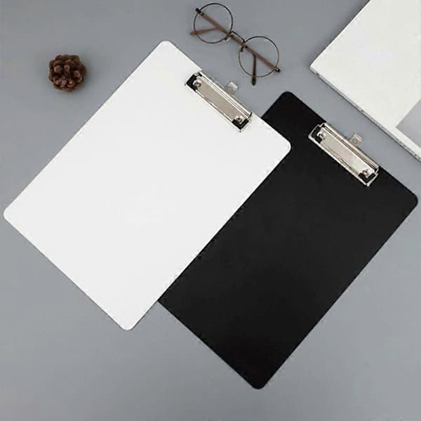 Clip-on skriveplade, multifunktionel papmappe, A4, A5, A6 størrelse, dokumenttaske, studerende sort A4 størrelse.
