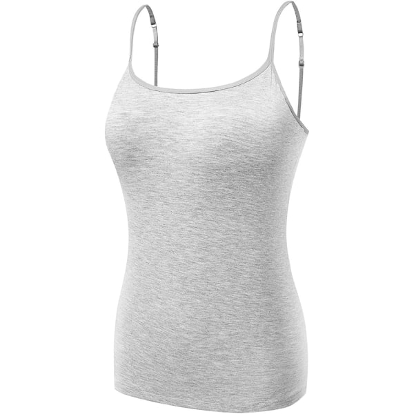 Womens Camisoles Tops med indbygget polstret bh Basic åndbar tank top