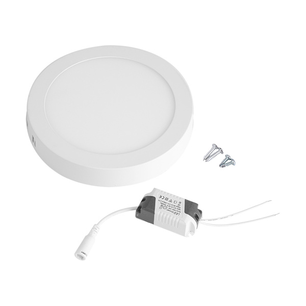 Rund form overflatemontert LED-takpanel Down Lights pære Slim vegglampe 12W varm hvit
