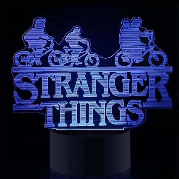 Stranger Things 3d LED Lampe 7 Farver Skiftende Natlys Indretningsgave