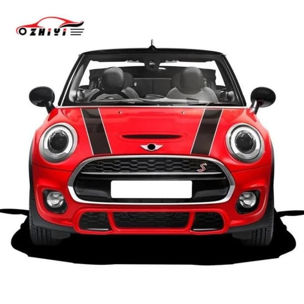 Grå-sort - Bilhjelm-dekal, hjelm-dekal til Mini Cooper S, JCW, R55, R56
