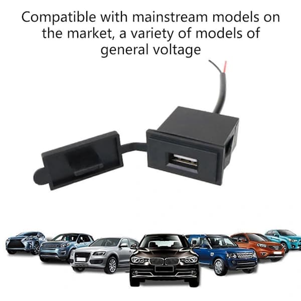 Biloplader 12-24V 2.4A Adapterstik Strømadapterkontakt til krydstogtskib