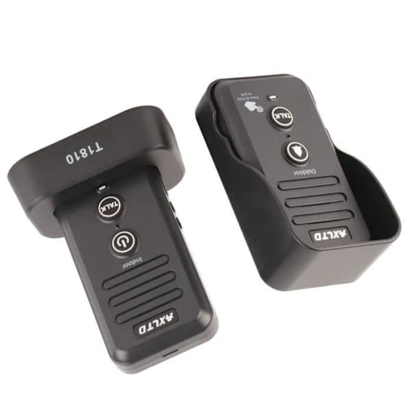 Smart Intercom Dørklokke, Trådløs Intercom Dørklokke, 1500m Lang Rækkevidde, Vandtæt, Hardware Kit, Sort