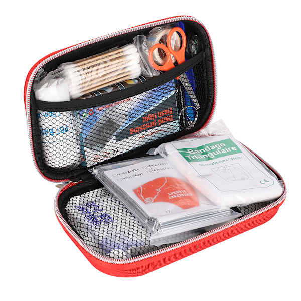 Portable Emergency Aid Kit Home Outdoor Car Emergency Survival Treatment Tool BoxRed