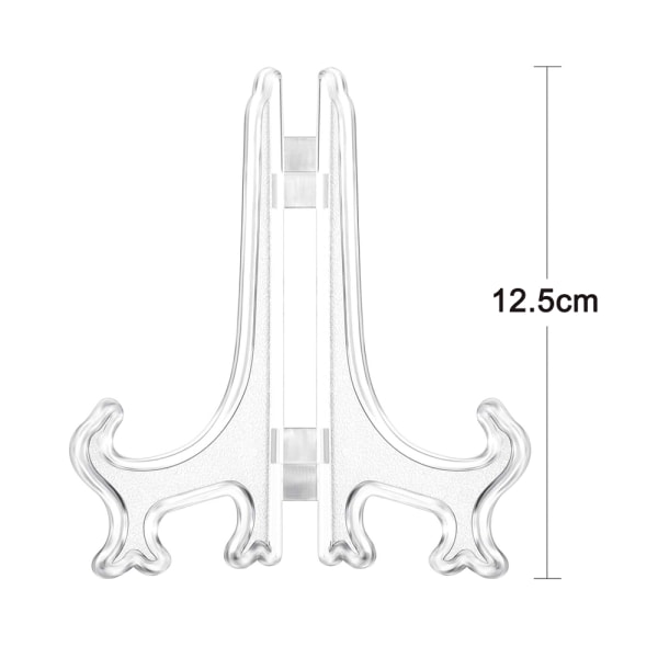 Jernstativ Plate Display Fotoholderstativ for Home Dekstation (Transparent )