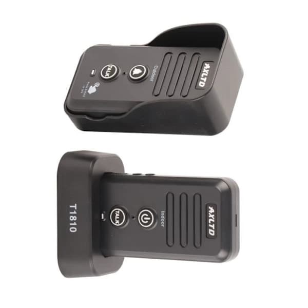 Smart Intercom Dørklokke, Trådløs Intercom Dørklokke, 1500m Lang Rækkevidde, Vandtæt, Hardware Kit, Sort