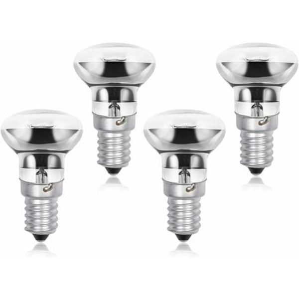 R39 E14 30W Lava Lamp Bulbs, Edison Screw SES Reflector Small Lava Lamp Bulbs, Warm White 2800K R39 Dimmable (4 Pack)